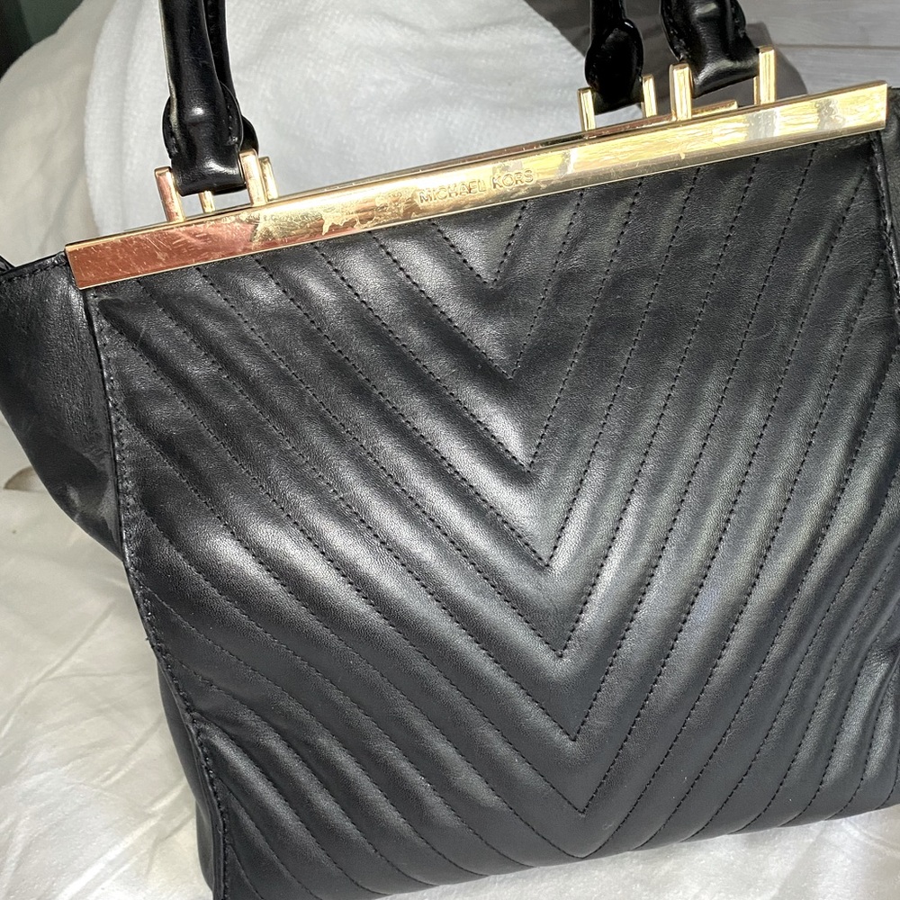 Michael Kors quilted leather satchel - authentic